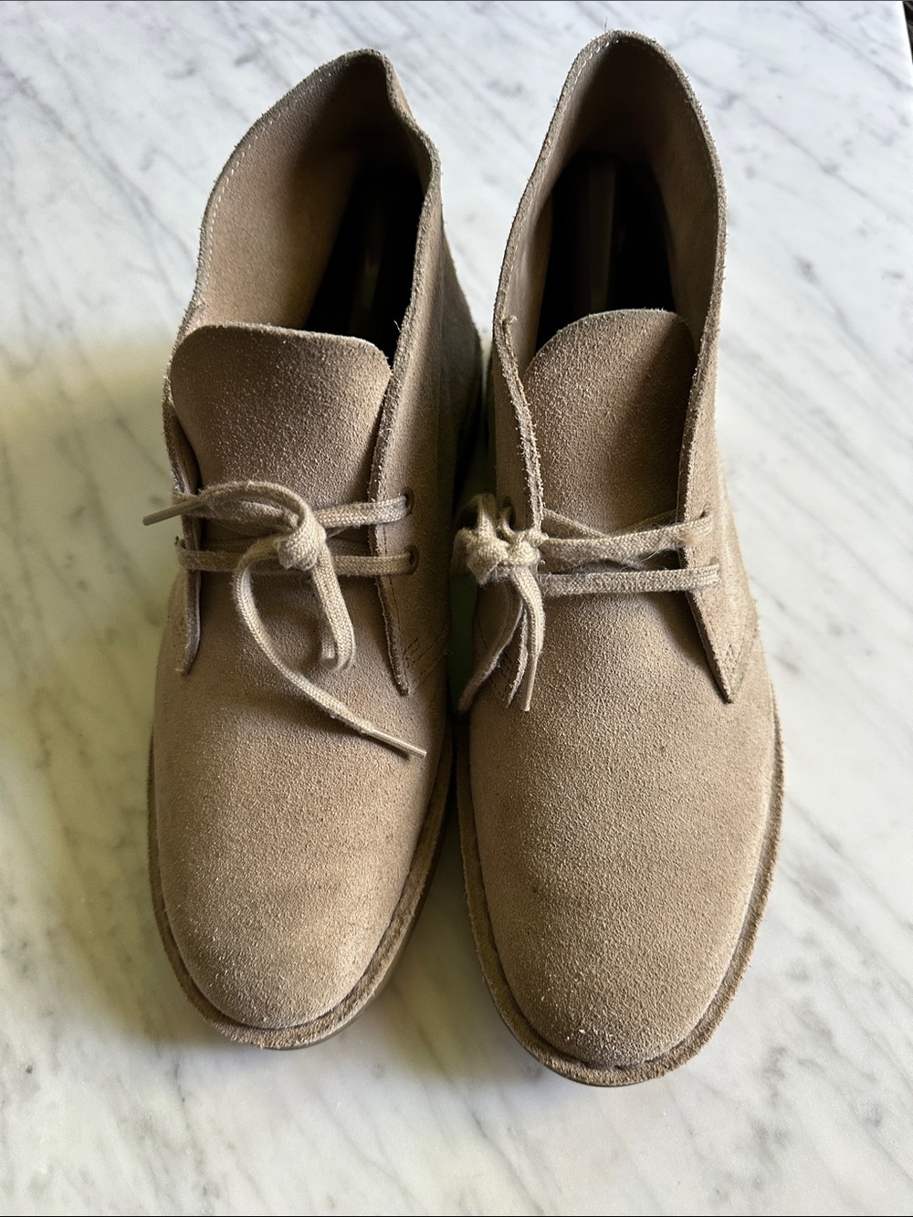 Clarks Suede Chukka Boots in Taupe